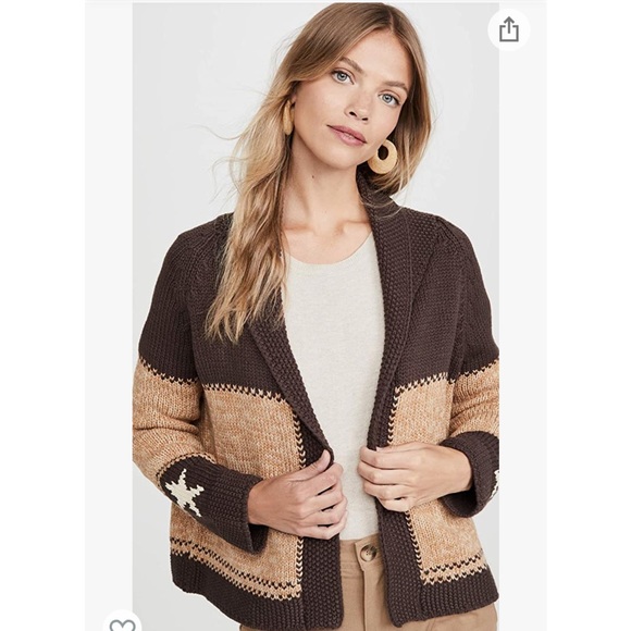 THE GREAT. The Cowgirl Cardigan in Russet.  2/medium - Picture 3 of 9